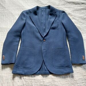 Navy Blazer Knit Wool